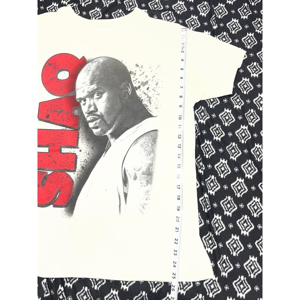 Vintage Shaq Red White Black Mens Short Sleeve Crew Neck Graphic T Shirt Medium - Picture 6 of 7